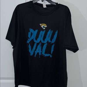 Black DUVAL Jacksonville Jaguars NFL Football polyester soft T tee shirt XL